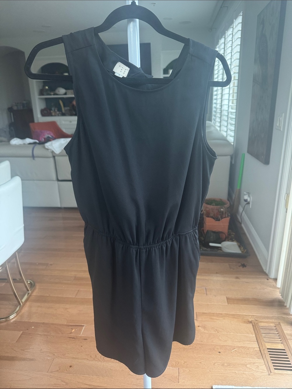 a new day Black Sleeveless Elastic-Waist Romper